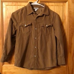 Boys button down cowboy corduroy shirt